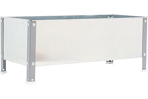 SIMON RACK SimonRack Huerto Urbano Terraza Exterior, Agujeros Drenaje, Capacidad 140 L, 410x900x600 mm, Huerto Metálico, Gris/Galva -Simon Garden