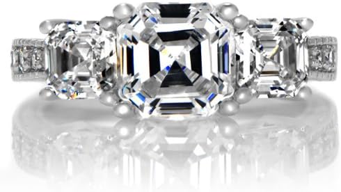 Emitations X42-927359 Quinns Engagement Ring - Asscher Cut CZ