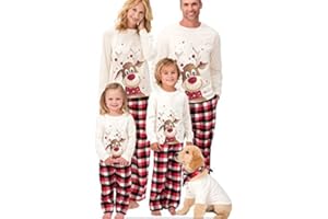 Oriental eLife Passender Weihnachten Familien-Schlafanzug Für Familie, Familie Weihnachten Pyjamas Set, Bedruckte Weihnachten Nachtwäsche Outfits für Jungen Mädchen