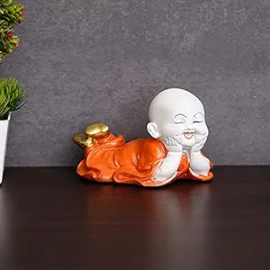 Dinine Craft Little Baby Monk Showpiece for Home Decor | Child Monk for Home Decoration | Showpiece for Modern Itnerior | Gift Item | Idols and Figurines | showpieces for Home Decor Living Room