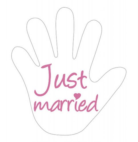 Winke Hand für Scheibenwischer JUST MARRIED Scheibenwischer Hand Hochzeit