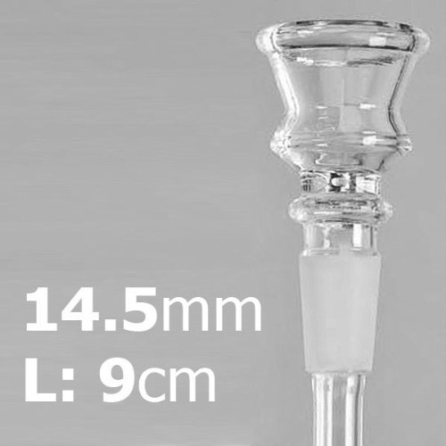 Glas Chillum Schliff:14.5mm kleines Loch H:9cm, Steckchillum, Zylinder-zubehör
