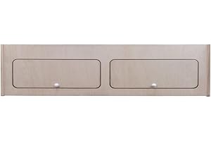 MONSTER SHOP Armario Almacenaje Madera Autocaravana sin Acabado 120x30x30cm Gabinete Almacenamiento Kit Mueble Camper 2 Puertas con Divisor Central Bisagras Cierre Suave Manijas con Botón+Kit Fijación GRATIS