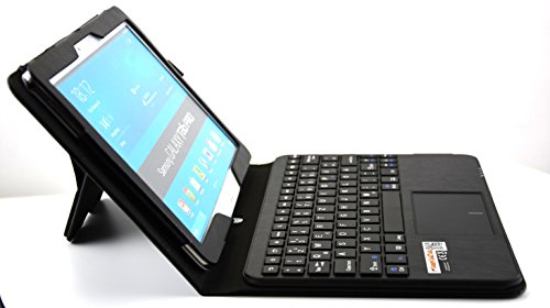 SonnyGoldTech – Samsung Galaxy TabPRO 10.1 Tasche mit Bluetooth Tastatur und integriertem Touchpad | Touchpad unterstützt Scroll-Funktion | Galaxy Tab Pro 10.1 Tastatur Hülle mit integriertem Touchpad für Samsung Galaxy Tab Pro 10.1 LTE SM-T525, Galaxy Tab Pro 10.1 WiFi SM-T520 | Layout Deutsch | Schwarz - 4