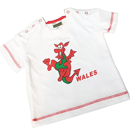 Wales Welsh Dancing Dragon Baby T-shirt [white] 0-6mth