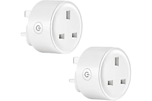 UK TECHNOLOGY LTD UK Technology Wifi Smart Plugs, Works With Amazon Alexa, Google Home, Wi-Fi Outlet, Energy Monitoring Smart Plug, Alexa Wifi Plug with APP Remote Control, Timer Function, No Hub Required (Pack Of 2)