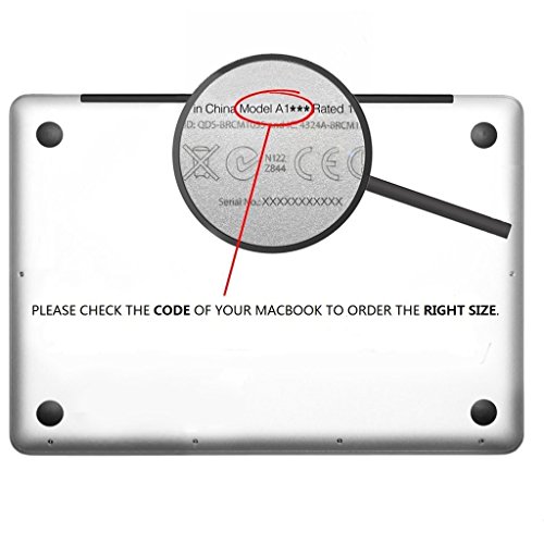 JAMMYLIZARD | Shell Cover für [ MacBook Air 13.3″ A1369 / A1466 ] Zweiteilige Gummierte Hülle, KLAR / MILCHIG Matt - 8