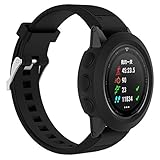 erthome Schutzhülle für Garmin Fenix 5, Ersatz-Silikon-dünne Uhr-Kasten-Abdeckung für Garmin Fenix 5 GPS-Uhr, Ersatzkoffer (Schwarz)