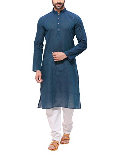 RG DESIGNERS Elegant Kurta Pyjama Set – Stylish and Comfortable Ethnic Wear for Men|Festivals & Events | Plain Solid Full Sleeves Mandarin Collar Kurta Set | Classic Design, Premium Comfort.