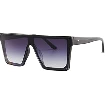 T Occhiali Da Sole Oversize Quadrati - 2 Pezzi: Nero Opaco + Tartaruga - Protezione UV, Modello Unisex