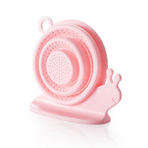 Affe Silikon Badezimmer Outfall Strainer Filter Badezimmer Haarfilter (Rosa)