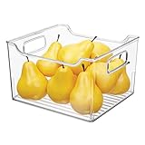 MÁS ORGANIZACIÓN: Con medidas de 25,4 cm x 22,9 cm x 15,2 cm cada unidad, esta práctica caja de plástico para almacenaje de cocina permite colocar cómodamente varios productos a la vez.