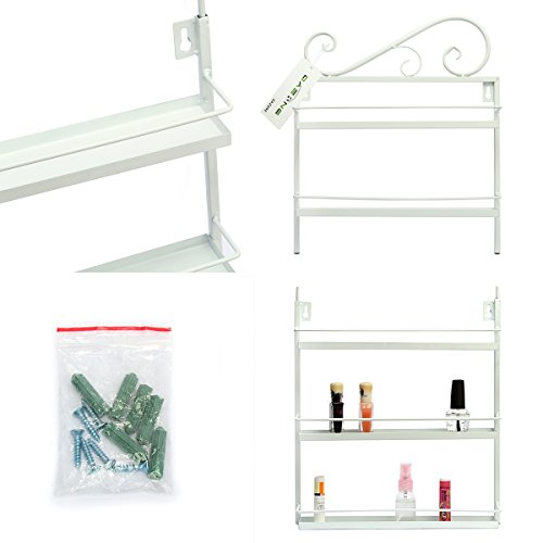 Dazone® 5-tier Metall Herz Nagellack Organizer Aromatherapie und ätherischen Ölen Regal Lippenstiftständer Aufbewahrung (Weiß) - 6