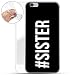 Produktbild finoo | iPhone 6 und 6S Weiche flexible Silikon-Handy-Hülle | Transparente TPU Cover Schale mit Motiv | Tasche Case Etui mit Ultra Slim Rundum-schutz | Sister hash black