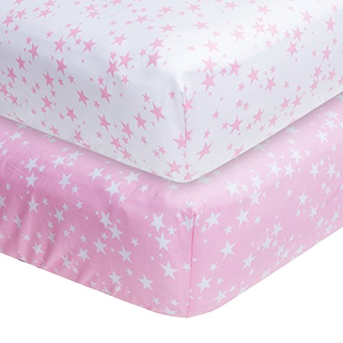 Kinderbett Spannbettlaken, 200 TC, gewebte weiche Baumwolle (140 x 70 x 20 cm), von Frenchie Mini Couture - 2