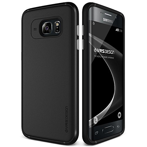 Funda Galaxy S7 Edge VRS Design - Funda Silicona Protectora  Negro  Flexible TPU  Carcasa Choque Absorci  n Cover movil Ultra Fina  Single Fit  para Samsung Galaxy S7 Edge 2016