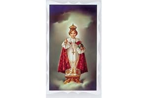 ROSARYBEADS4U PRAYER VERSE CARD 120mm x 65mm Plastic Wallet & Medal CHILD OF PRAGUE