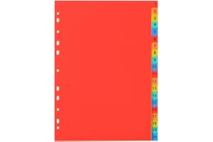 SJBAUTYO 20 Divisori per Raccoglitori ad Anelli A4, Separatori Raccoglitore ad Anelli A4,Divisori in Plastica per Raccoglitori con lettere dalla per Ufficio Scuola Casa