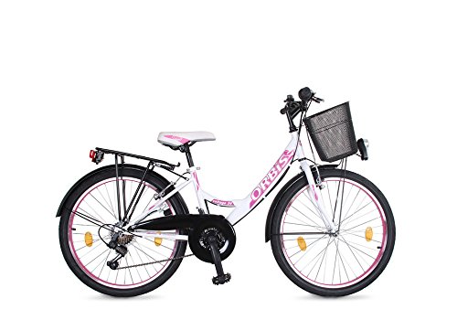 24 ZOLL Kinder Fahrrad Kinderfahrrad Cityfahrrad Citybike Mädchenfahrrad Bike VOLTAGE DAMEN WEISS