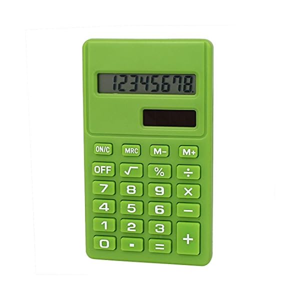 sourcingmap® Office Desktop LCD Display Small Pocket Electronic Basic Calculator Green