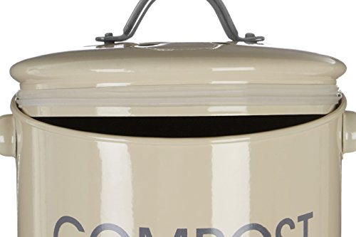 Premier Housewares Komposteimer mit Tragegriff, cremefarben - 5