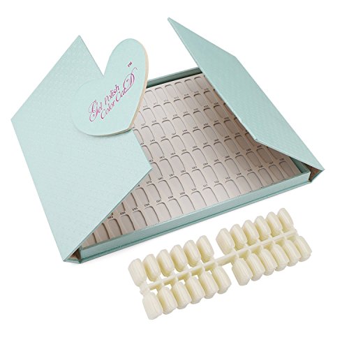 Libro de exhibición de color de uñas con uñas falsas, 126 colores de esmalte de uñas - verde