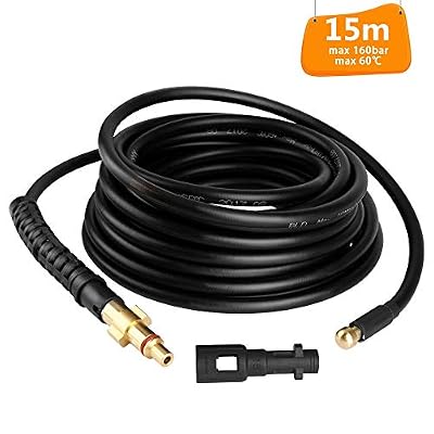 Générique Tuyau de déblocage professionnel pour le nettoyage des tuyaux de drainage des nettoyeurs haute pression pour Kärcher 50FT/15M
