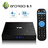 【3D+4K & H.265】Caja de TV T9 con soporte 4k y función 3D. La decodificación de hardware H.265 puede ahorrar el 50% de los recursos de ancho de banda, puede ver películas con fluidez. La resolución 4K 1080p es 4 veces más que la HD completa, por lo que puede ver que todos los detalles de la pantalla son brillantes.