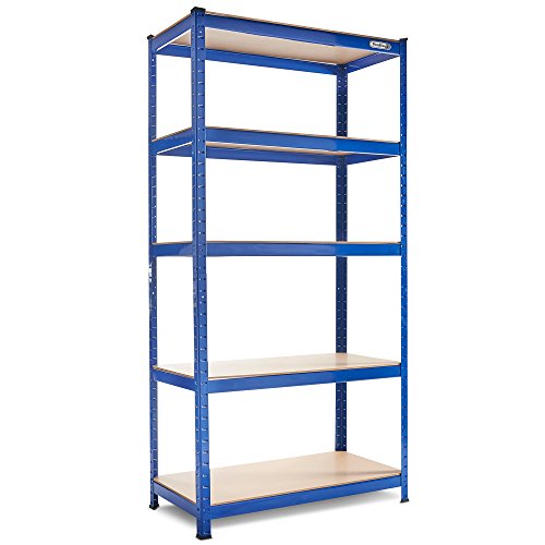 VonHaus 1,8 Heavy Duty Stahl & MDF Tier 5 Regale Regal oder Workbench – Massiver 1325Kg Kapazität - 7