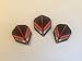 Produktbild Hardcore Schwarz & Orange Stripe Dart Flights 3 Flights + Gratis Auto Aufkleber