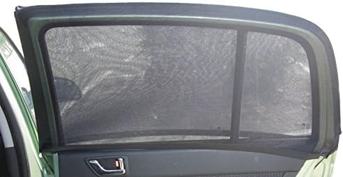 Auto sun screen SRB New Rectangular Car Window Sunshades, Small, Black Mesh, Set of 2