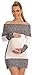 Happy Mama Women's Maternity Bardot Knitted Jumper Dress Pullover Sweater. 913p (White, 10/14)