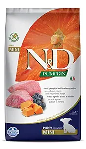 Farmina N&D Grain Free Pumpkin Lamb and Blueberry Puppy Food, 2.5 kg (Mini)