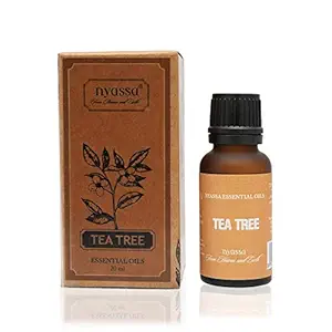 Nyassa Tea Tree Essential Oil 20ml with deep cleansing properties. Pure and Natural with no Parabens, Silicons, Petroleum. Fights skin infections and dandruff. Strong Fragrance