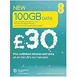 EE 100GB Data Sim includes £30 top up, 100GB Data, Unlimited minutes & unlimited texts