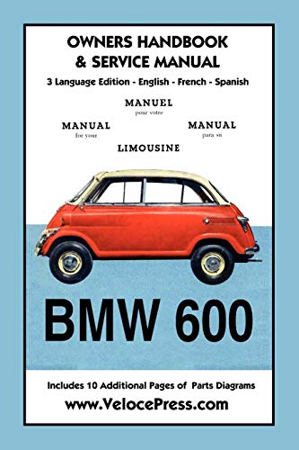 BMW 600 Limousine 1957- 59 Owners Manual & Service