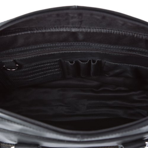 BACCINI Laptoptasche BEN – Notebooktasche groß fit für 15.4″ – Businesstasche – echt Leder schwarz - 5