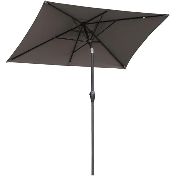 Parasol Rectangulaire Schneider Bilbao Vert Pomme 210x130 Cm – Toile Polyester, Inclinaison Automatique, Cadre Acier