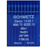 Paquete de 10 Agujas Schmetz Grosor 70/10