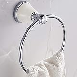 ZXQZ Owel Ring, Vollkupfer Europäische verchromte Jade-Handtuchring-Handtuchhalter