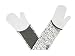Produktbild Silikon Steam Stop Wasserdicht Doppel Ofen Handschuhe – Hot Print Weiß