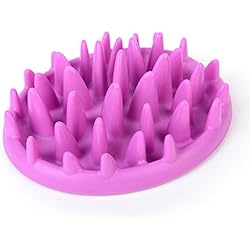 MissFox Gamelle anti-glouton Gamelle Interactif pour Chien Chat Gamelle Evite Manger Vite (Violet)