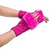 Produktbild Malloom®Frauen Mädchen Warm Winter Faux Kaninchen Pelz Handgelenk Fingerlose Handschuhe Fäustlinge (rot rosa)