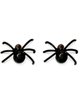 Ohrstecker Ohrring schwarz Body Spinnen (schwarz) Made mit Kristall-Glas Edelstahl von Joe Cool