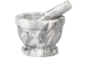 HOME 9767714 marmurowa zaprawa z tłuczkiem, biały, 14cm