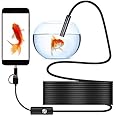 AIGO DGTL 5.5mm Lens Size, 2 Meter Wire Mini Endoscope Camera for Android USB Borescopes Waterproof Led Lighting Inspection Camera with Free C-Type Connector