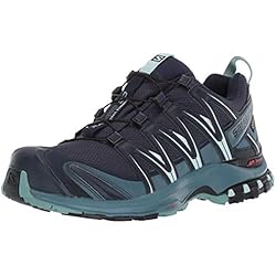 Salomon Femme XA Pro 3D GTX, Chaussures de Trail Running, Imperméable, Bleu marine (Navy Blazer/Mallard Blue/Trellis), Pointure: 39 1/3