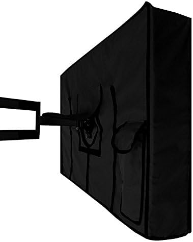 Outdoor TV Cover, Weatherproof Universal Protector for LCD, LED, Plasma Television Sets - Compatible with Standard Mounts Multiple Sizes (Black) (46"-48")