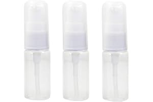 JIHUOO 6 Stück Kunststoff Pumpspender Transparente Reise Pumpflasche Lotion Behälter 15 ml