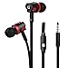 Produktbild Verdrahtete Kopfhörer, Dewanxin In Ear Magnetische Kopfhörer HD Stereo Noise Cancelling Sweatproof Sport Ohrhörer mit Mikrofon Sport Kopfhörer Super Bass Ohrhörer Für iPhone Android (Schwarz)